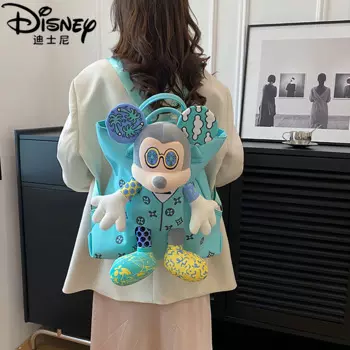 Новинка 2024, модный милый рюкзак для кукол Disney с Микки Маусом, модная холщовая мультяшная кукла, рюкзак для кавайной девочки