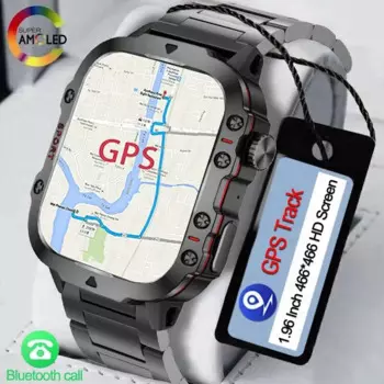Новинка 2024, мужские Смарт-часы с GPS-треком, HD, AMOLED экран, Bluetooth, звонки, IP68, водонепроницаемые, для занятий спортом на открытом воздухе, Смарт-часы для Huawei, Xiaomi