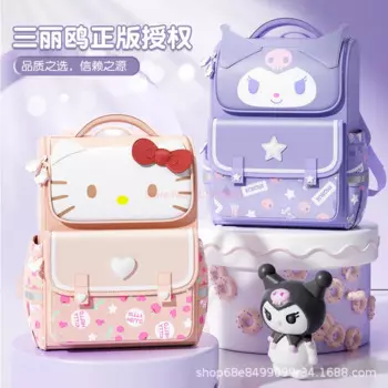 Новинка 2024, рюкзак Sanrio Kuromi, ученики начальной школы 1-6 классов аниме Cinnamoroll Hellokitty, школьные сумки, рюкзак для девочек, подарки