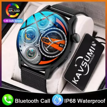 Новинка 2024, смарт-часы для мужчин, сенсорный экран AMOLED, водостойкие IP68, Bluetooth-вызов, спортивные фитнес-часы для Android, ios, для женщин и мужчин