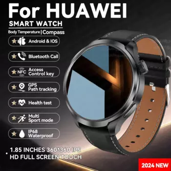 Новинка 2024, Смарт-часы для XIAOMI Android, 1,85 дюйма, HD, Bluetooth, для звонков, мужские спортивные умные часы для фитнеса, GPS, телефон с измерением яркости, пульсометром, компасом