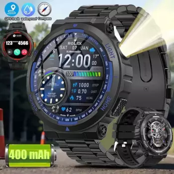 Новинка 2024, Смарт-часы Huawei для мужчин, Bluetooth, звонки, светодиодное освещение, пульсометр, аккумулятор 400 мАч, 3ATM IP68, Смарт-часы для плавания