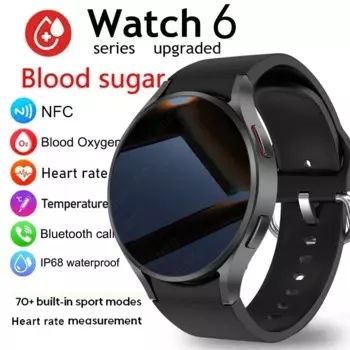 Новинка 2024, Смарт-часы с Bluetooth и функцией вызова, 6 Pro, пульсометр, пользовательские циферблаты, спортивные мужские и женские Смарт-часы Smart Watch для мужчин