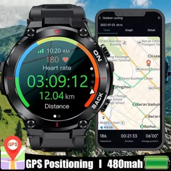 Новинка 2024, Смарт-часы с GPS, спортивный и фитнес-браслет, напоминание о звонке, водонепроницаемые Смарт-часы IP68, мужские часы Android IOS