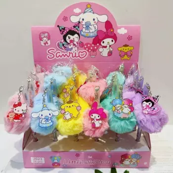 Новинка, 24 шт., мультяшная зеркальная гелевая ручка Sanrio, шариковая ручка, милые фирменные аксессуары, оптовая продажа