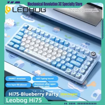 Новинка, алюминиевая механическая клавиатура Leobog Hi75, 81 клавиша, прокладка, Rgb-подсветка