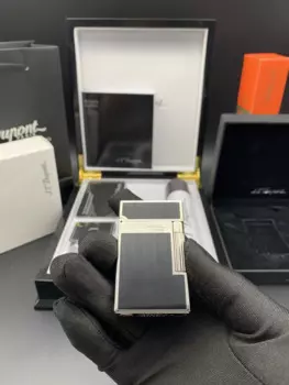Новинка Бутановая газовая зажигалка с боковым раздвижным планшетом портативные зажигалки черный лак мужские высококачественные деловые подарки