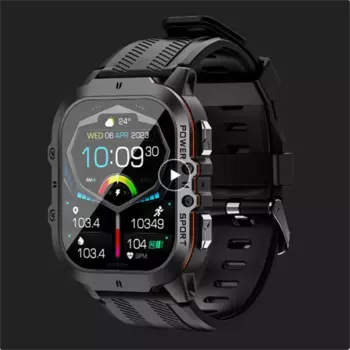 Новинка C26 Смарт-часы 100 + спортивные режимы Bluetooth Вызов Смарт-часы 1,96 дюйма AMOLED дисплей 1ATM водонепроницаемые уличные военные наручные часы