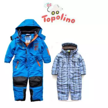 Новинка, детский зимний теплый лыжный костюм Topolino, комбинезон для малышей, Утепленные Пальто с хлопковой подкладкой для младенцев, детская одежда