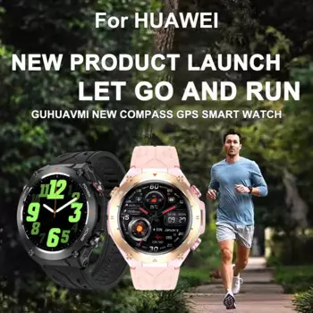 Новинка для Huawei Xiaomi GPS трек смарт-браслет для мужчин 1,85 дюйма Ultra HD AMOLED экран батарея 650 мАч Bluetooth Смарт-часы