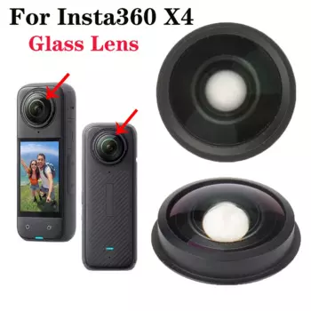 Новинка для Insta360 X4 сменный передний задний стеклянный объектив для камеры Insta360 X4 стекло объектива с металлическим алюминиевым круглым кольцом запчасти