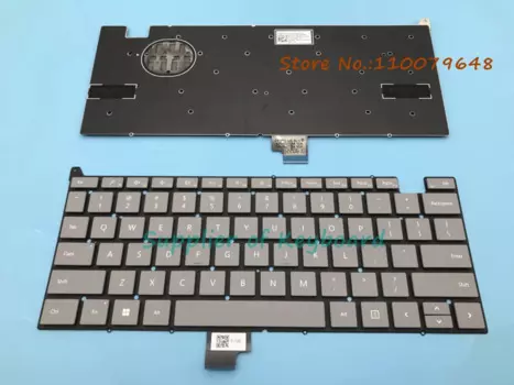 Новинка для Microsoft Surface Laptop Go 1943 12,4 "английская клавиатура 9Z.NJ0PQ.201, серая, без кнопки питания