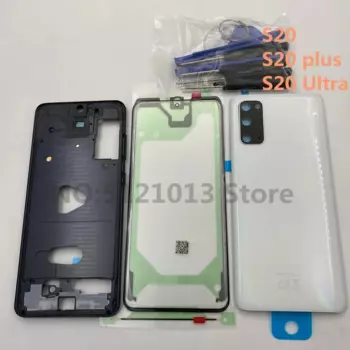 Новинка для Samsung Galaxy S20 + PLUS Ультра полный корпус чехол задняя крышка передний экран стеклянный объектив + средняя рамка полные части