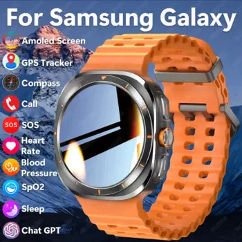 Новинка для Samsung Galaxy Watch 7, классические умные часы для мужчин и женщин, индивидуальный циферблат HD AMOLED, голосовой вызов, NFC, GPS-трекер, спортивные часы 2024