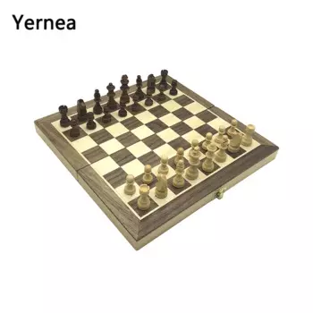 Новинка, магнитные шахматы Yernea, рандомный Набор для шахматных игр, шахматы из массива дерева, магнитная Складная шахматная доска