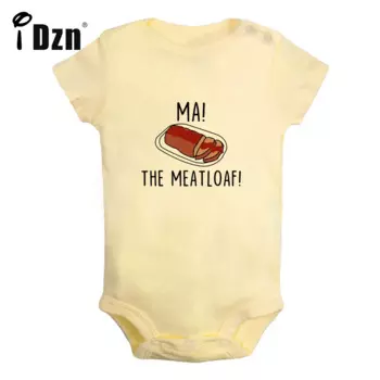 Новинка, милое детское боди iDzn Ma The Meatloaf для мальчиков, забавное боди для маленьких девочек, комбинезоны с буквенным принтом, комбинезон с короткими рукавами для младенцев, одежда