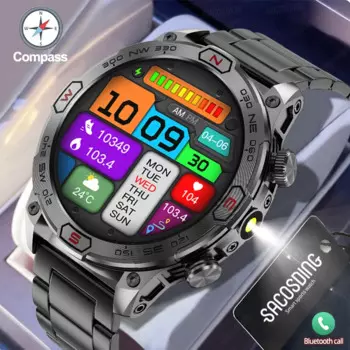 Новинка модные умные часы 466*466 AMOLED HD Bluetooth светодиодный фонарик для вызова тактический Водонепроницаемый Спортивный Браслет фитнес-часы для активного отдыха