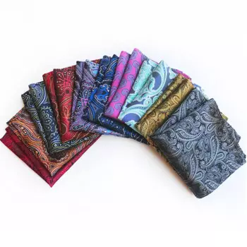 Новинка модный Карманный платок зеленый темно-синий цветной платок 25*25 см Шелковый Цветочный полосатый костюм Пейсли Hanky мужской деловой свадебный