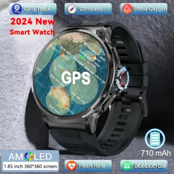 Новинка мужские Смарт-часы Huawei Xiaomi GPS трек 1,85 дюйма Ultra HD AMOLED экран 710 мАч батарея Bluetooth звонки спортивные Смарт-часы