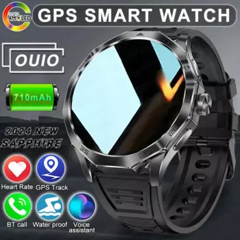 Новинка, оригинальные Смарт-часы Huawei Xiaomi с аккумулятором 710 мАч, GPS, спортивные мужские Смарт-часы с экраном 1,85 HD AMOLED и Bluetooth