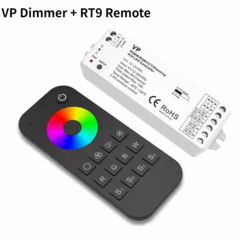 Новинка, оригинальный радиочастотный контроллер VP, 4 канала, RGBW /RGB/CCT/затемнение, постоянное напряжение 12-24 В постоянного тока, 4 в 1, беспроводной Радиочастотный приемник 2,4G, RT9, пульт дистанционного управления
