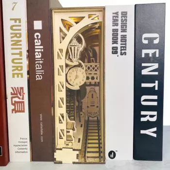 Новинка, подставка для книг «сделай сам», деревянная Конструкция с искусственными подарками, украшение для офиса и хранения, украшение для дома