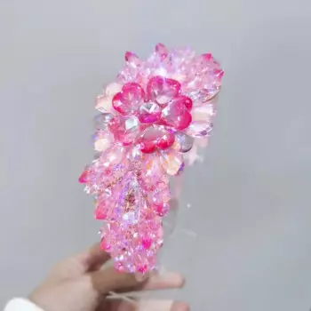 Новинка, роскошная повязка на голову Hanxiao с широкими краями, Цветочная карточка для волос с кристаллами и стразами, аксессуары для волос из чешского алмаза, высококачественный оригинальный дизайн