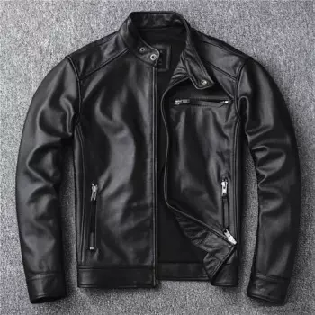 Новинка! Супер Распродажа. Классическая кожаная куртка Motor Rider. Облегающая модель. Мужская модная куртка из натуральной кожи. Азиатский размер