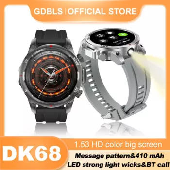 Новинка, умные часы, модель DK68, голосовой помощник, Bluetooth, вызов, GPS, спортивные водонепроницаемые умные часы с измерением пульса, компасом и светодиодной подсветкой