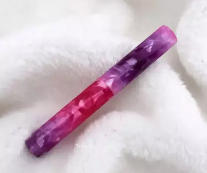 Новинка Wanwu творческая антицеллулоидная Мини Стеклянная Ручка и перьевая ручка звездное небо фиолетовый Карманный EF/F/маленькая изогнутая чернильная ручка и подарочный набор