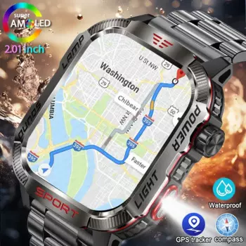 Новинка, военные умные часы с GPS, мужские водонепроницаемые умные часы с Bluetooth и трекером для занятий спортом на открытом воздухе