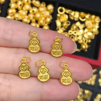 Новое поступление 999, женская подвеска из желтого золота 24 К, 3D Золотая Тыква, кулон на ожерелье Ruyi, 1 шт.