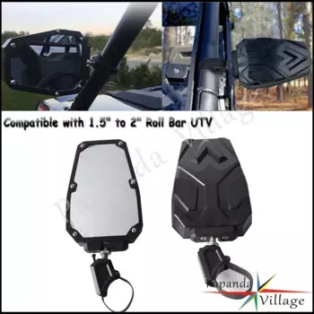 Новое универсальное регулируемое боковое зеркало заднего вида UTV с зажимом 1,5-2 дюйма для Polaris RZR XP1000 Ranger Can-Am Commander Maverick