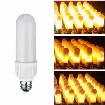 Новогодний Декор 2835 SMD Светодиодная лампа E27 B22 5 Вт пламя огонь мерцающий эффект Светодиодная лампа люстра светодиодное освещение AC110V/220 В
