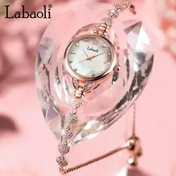 Новые Круглые Женские часы Labaoli La Bolly, женские водонепроницаемые кварцевые наручные часы LA062 Reloj Para Mujer