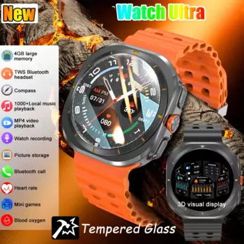 Новые умные часы 2024 года — музыка 4G, TWS, Bluetooth-вызов, GPS, компас, NFC, AMOLED-экран, спортивные часы 7 Ultra.