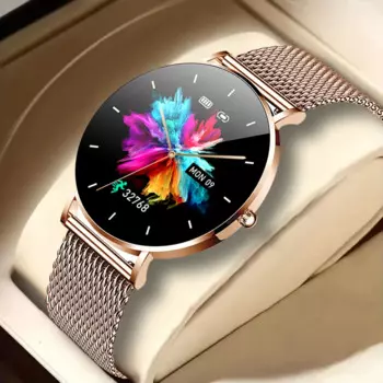 Новые женские умные часы 1,3-дюймовый AMOLED сенсорный экран высокой четкости с полным кругом, интеллектуальный Bluetooth-вызов, умные часы для пары
