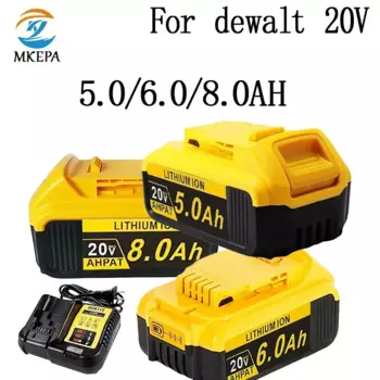 Новый 100% оригинальный аккумулятор 5000 мАч 20 В для электроинструмента Dewalt DCB206 20 В 8,0 Ач аккумулятор DCB206 20 В DCB205 DCB204-2