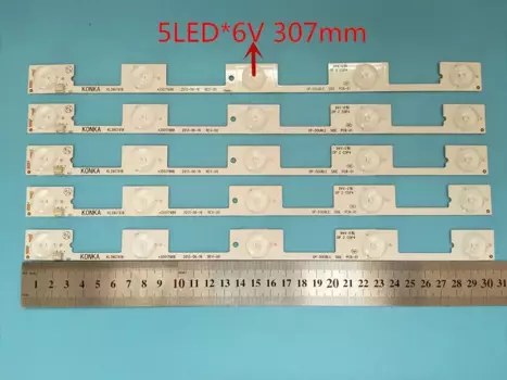 Новый 20 штук * 5 светодиодный * 6 В 307 мм светодиодный лента для 39 дюймов ТВ KL39GT618 35017988