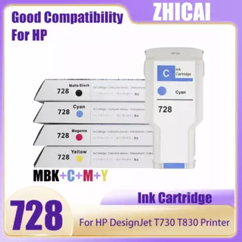 Новый 4 цвета 300 мл для HP728, совместимый картридж с чернилами для HP 728, костюм HP728, для струйного принтера DesignJet T730 T830