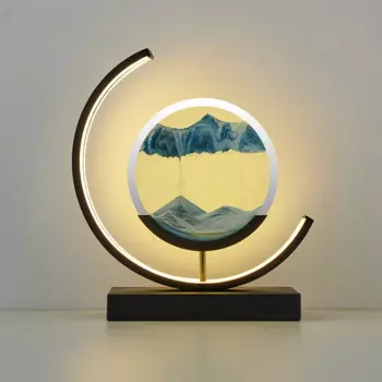 Новый 7-дюймовый движущийся песок искусство рисунок круглая стеклянная 3D глубоководная песчаная накидка в движении текущий Песок Рамка подарок для детей домашний декор