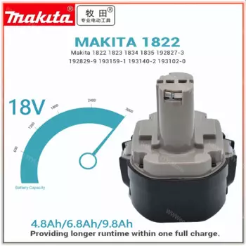 Новый аккумулятор Makita 18 в PA18 9800 Ач 4800 мАч 1822 мАч Ni-MH сменный аккумулятор Makita 1823 1833 1834 1835 1835F 192828-1 192829-9