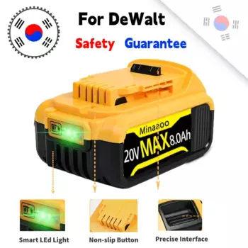 Новый аккумулятор, совместимый с электроинструментами dewalt 18 в 8 Ач, перезаряжаемый Электрический инструмент, литиевые батареи 20 в 18 в 18 в 5 Ач 6 Ач 8 Ач