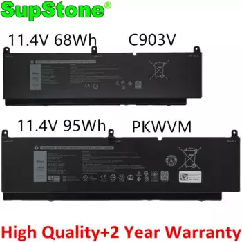 Новый аккумулятор SupStone PKWVM CR72X 17C06 447VR C903V 68ND3 J0VNR для ноутбука Dell Precision 7550 7560 7750 7760