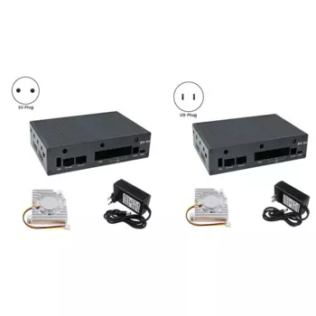 Новый алюминиевый корпус для Banana Pi BPI-R4 с вентилятором, источник питания постоянного тока 12 В, 5 А, аксессуары для макетной платы BPI R4