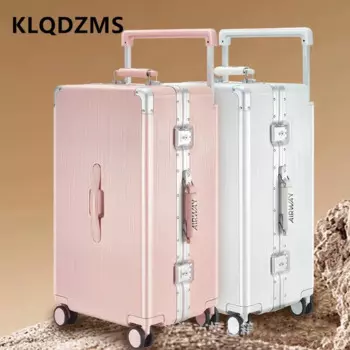 Новый чемодан KLQDZMS для компьютера, тележка, вместительный комбинированный ящик, 26 дюймов, 28 дюймов, предметы первой необходимости для семейного путешествия, чемодан на колесиках