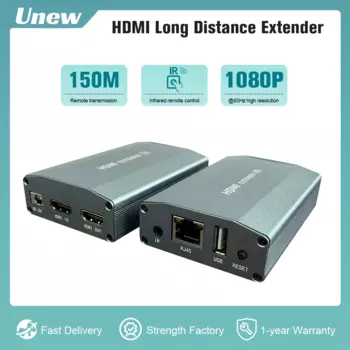 Новый HDMI-Удлинитель hdmi-RJ45, сетевой преобразователь порта, 150 метров, HD усилитель сигнала передачи, видеоконвертер