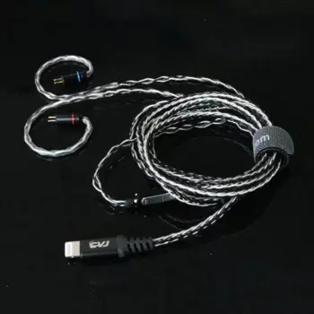 Новый кабель 20 для Lightning, кабель Hi-Fi для iphone, кабель с оригинальным чипом 0,75 мм, 2 контакта, 0,78 мм, MMCX для se215 ue900 westone W4R