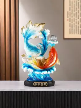 Новый китайский стиль каждый год, рыбы, играют из бисера, украшение для входа в гостиную, ТВ-шкаф, высококачественное украшение для дома