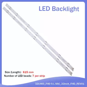 Новый комплект 2 шт. 7 светодиодов 615 мм Светодиодная лента для LG 32LH604V 32LH530V 32lh60 _ fhd_a 32lh60 _ FHD S L SSC_32inch_FHD_REV01_151102
